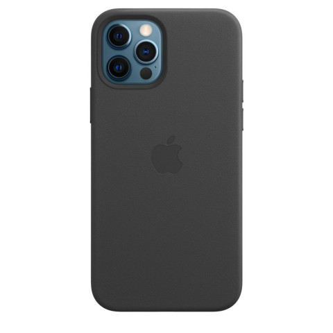 Чохол Leather Case with MagSafe на Iphone 12 і 12 Pro Black
